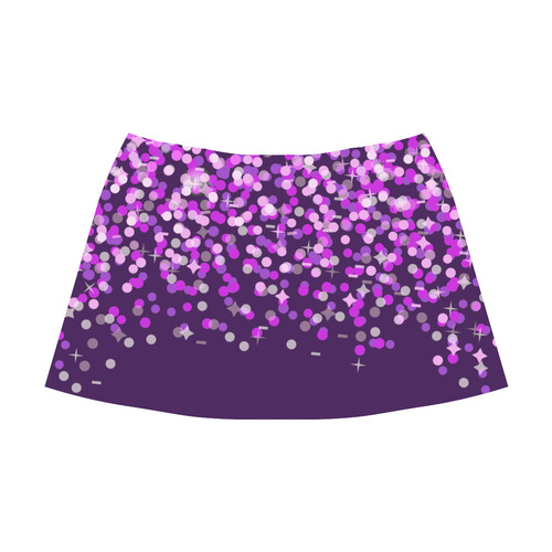 Purple Rain Mnemosyne Women's Crepe Skirt (Model D16)