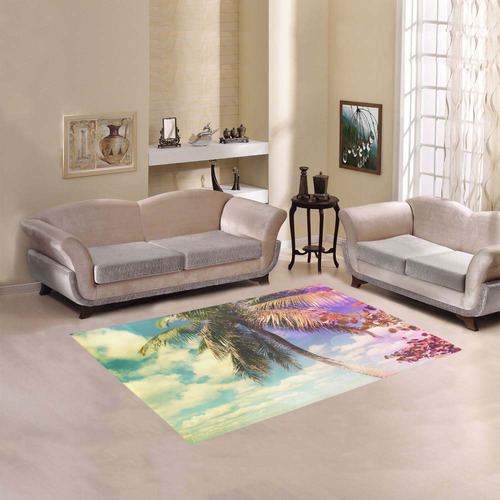 Prismatic Palm Area Rug 5'3''x4'