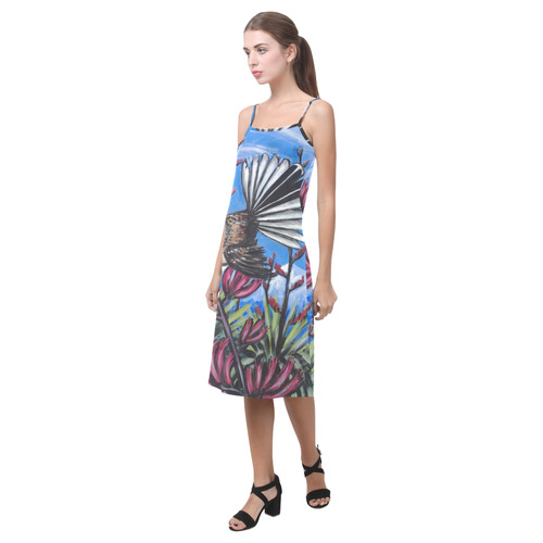 Fantail in Harakeke slip dress Alcestis Slip Dress (Model D05)