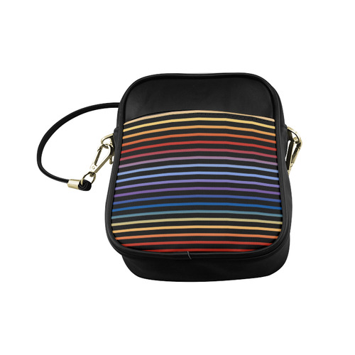 Narrow Flat Stripes Pattern Colored Sling Bag (Model 1627)