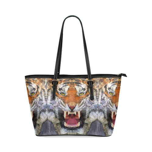 roaring tiger Leather Tote Bag/Large (Model 1640)