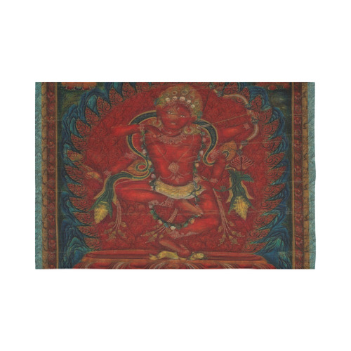 Kurukulla From Tibetan Buddhism Cotton Linen Wall Tapestry 90"x 60"