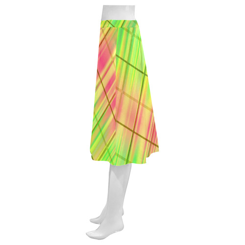 modern plaid 9C Mnemosyne Women's Crepe Skirt (Model D16)