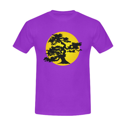 Bonsai Tree Sun Men's Slim Fit T-shirt (Model T13)