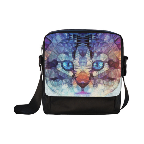 abstract kitten, cat Crossbody Nylon Bags (Model 1633)
