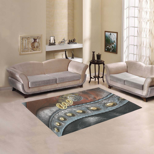 Wheels about time & leather Area Rug 5'3''x4'