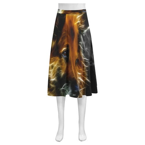 Mans Best Friend Mnemosyne Women's Crepe Skirt (Model D16)