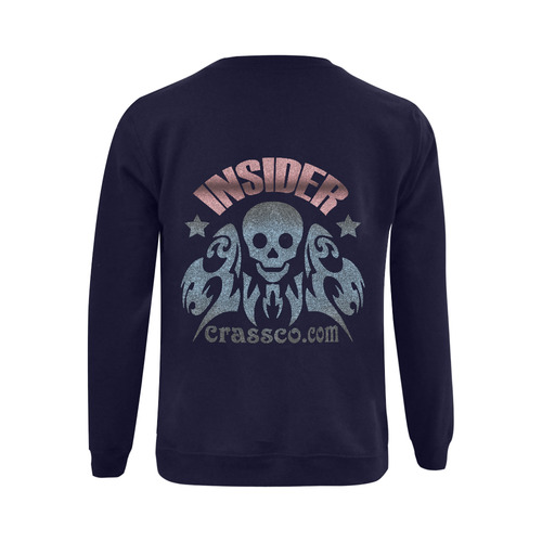 INSIDER SKULL WITH EFFEKT Gildan Crewneck Sweatshirt(NEW) (Model H01)