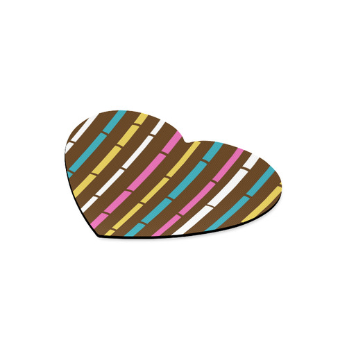 Dark and Colorful BAMBOO Mouse Pad : Designers Luxury edition Heart-shaped Mousepad