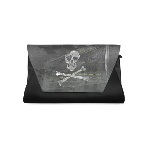 Vintage Skull Pirates Flag Clutch Bag (Model 1630)