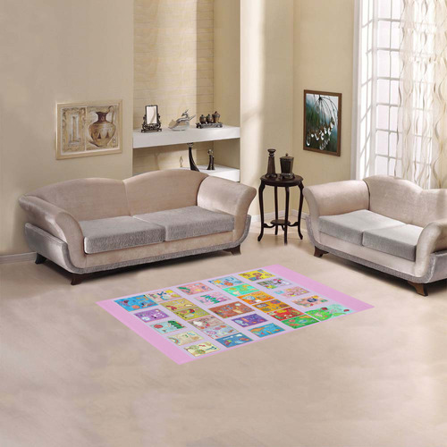 abecedaire parme Area Rug 2'7"x 1'8‘’