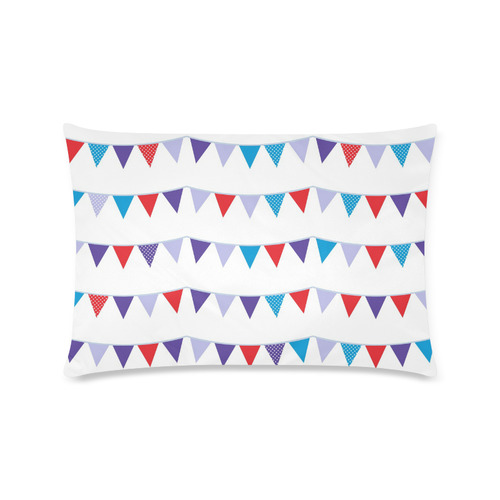 Cute party designers Pillow : blue, red and white Designers edition Custom Rectangle Pillow Case 16"x24" (one side)