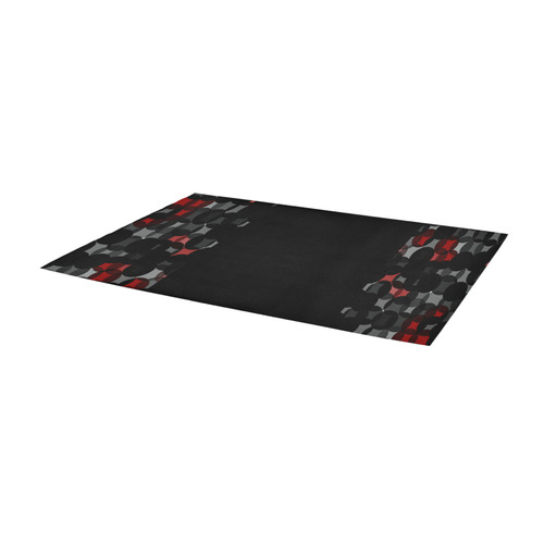 black gray red Area Rug 9'6''x3'3''