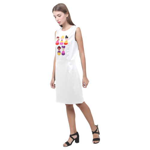 Fairytale elegant fashionable Dress : New in atelier with hand-drawn original Princess Eos Women's Sleeveless Dress (Model D01)