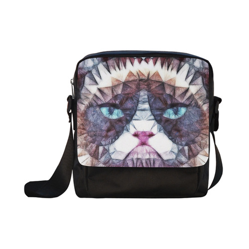 grouchy cat Crossbody Nylon Bags (Model 1633)