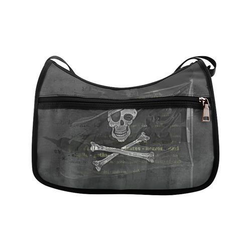 Vintage Skull Pirates Flag Crossbody Bags (Model 1616)