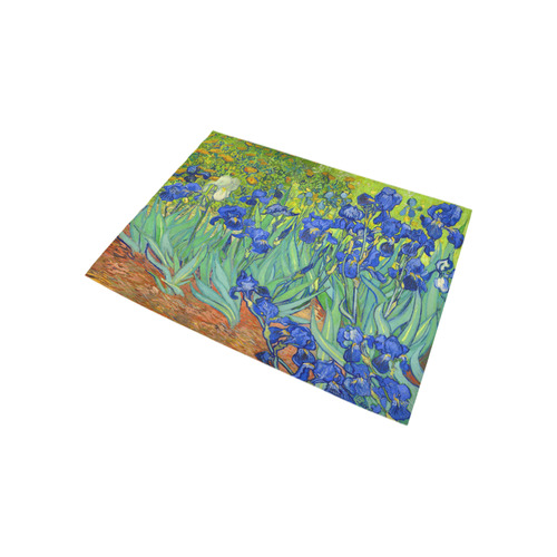 Van Gogh Irises Fine Floral Art Area Rug 5'3''x4'