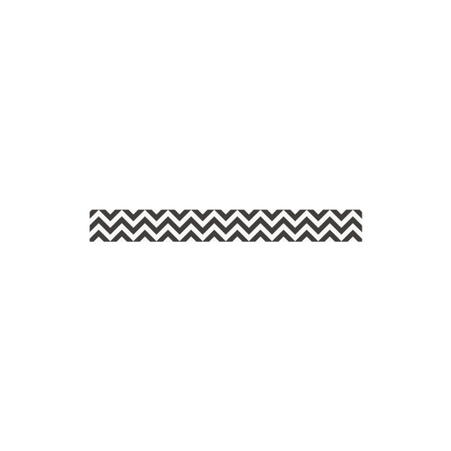 HIPSTER zigzag chevron pattern black & white Mnemosyne Women's Crepe Skirt (Model D16)