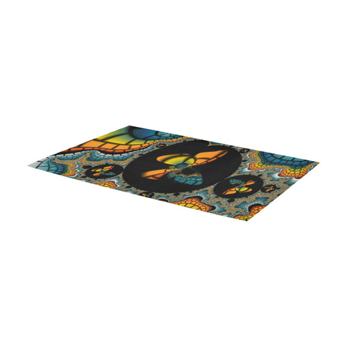 butterflies Area Rug 7'x3'3''