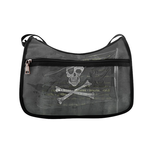 Vintage Skull Pirates Flag Crossbody Bags (Model 1616)