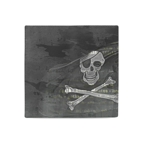 Vintage Skull Pirates Flag Women's Leather Wallet (Model 1611)