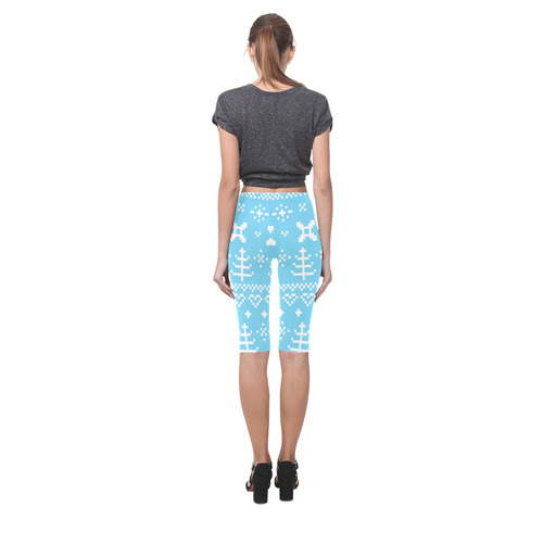 Designers NORDIC pixel-art leggings Art Edition Hestia Cropped Leggings (Model L03)