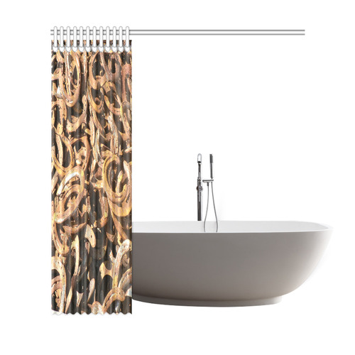 good luck,new year, horseshoe Shower Curtain 69"x72"