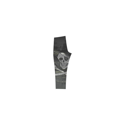 Vintage Skull Pirates Flag Capri Legging (Model L02)