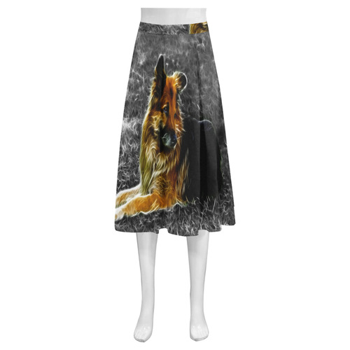 Mans Best Friend Mnemosyne Women's Crepe Skirt (Model D16)