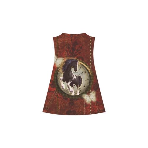 Wonderful horse on a clock Alcestis Slip Dress (Model D05)