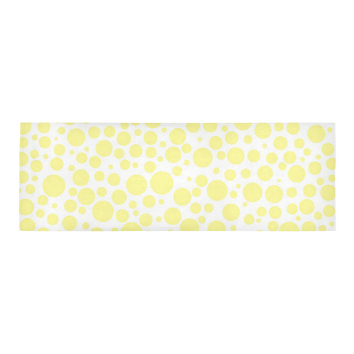 yellow polka dots Area Rug 9'6''x3'3''