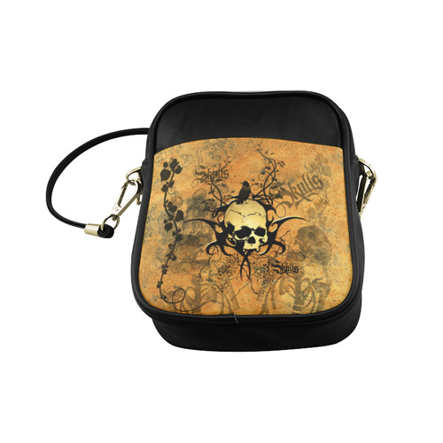 Awesome skull with tribal Sling Bag (Model 1627)