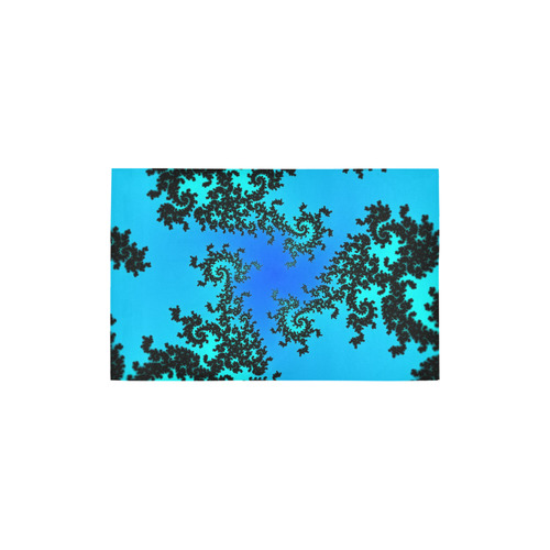 black and blue fractal Area Rug 2'7"x 1'8‘’