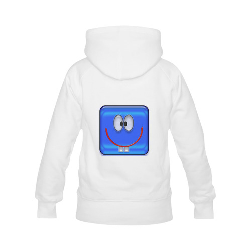 square smile blue Men's Classic Hoodies (Model H10)