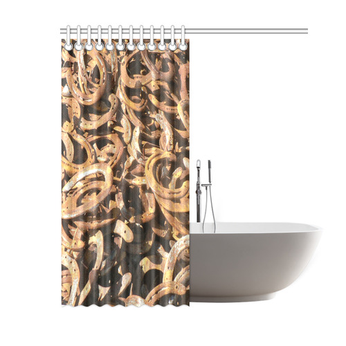 good luck,new year, horseshoe Shower Curtain 60"x72"