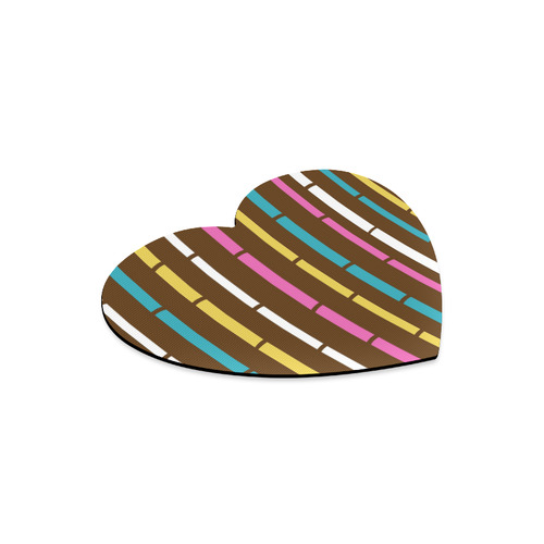 Dark and Colorful BAMBOO Mouse Pad : Designers Luxury edition Heart-shaped Mousepad