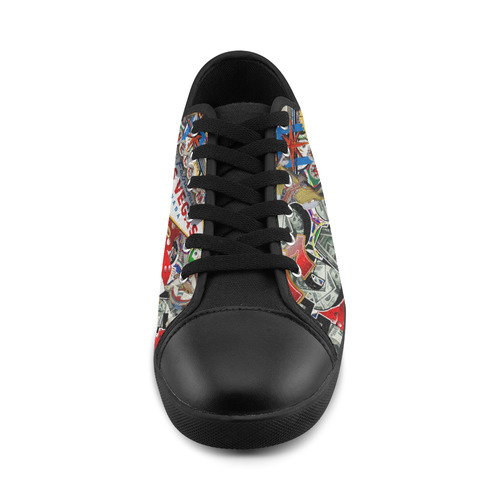 Las Vegas Icons - Gamblers Delight Canvas Shoes for Women/Large Size (Model 016)