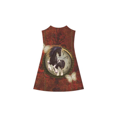 Wonderful horse on a clock Alcestis Slip Dress (Model D05)