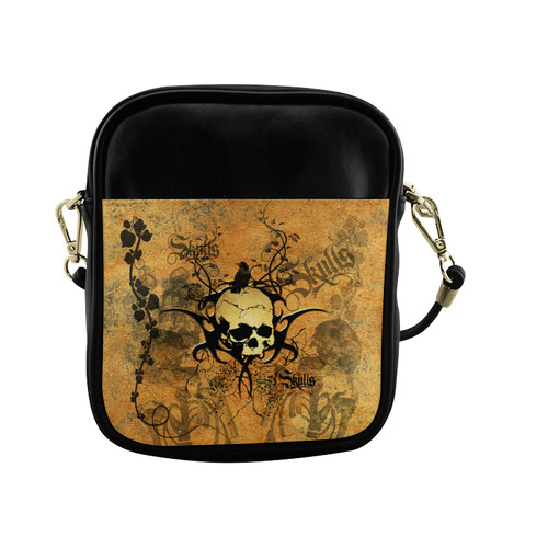 Awesome skull with tribal Sling Bag (Model 1627)