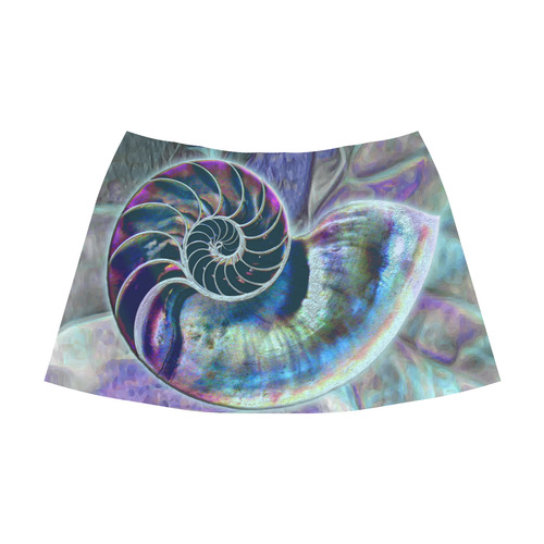 Wonderful Iridescent SHELL SNAIL Mnemosyne Women's Crepe Skirt (Model D16)