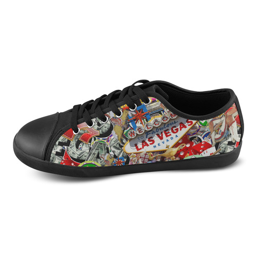 Las Vegas Icons - Gamblers Delight Canvas Shoes for Women/Large Size (Model 016)