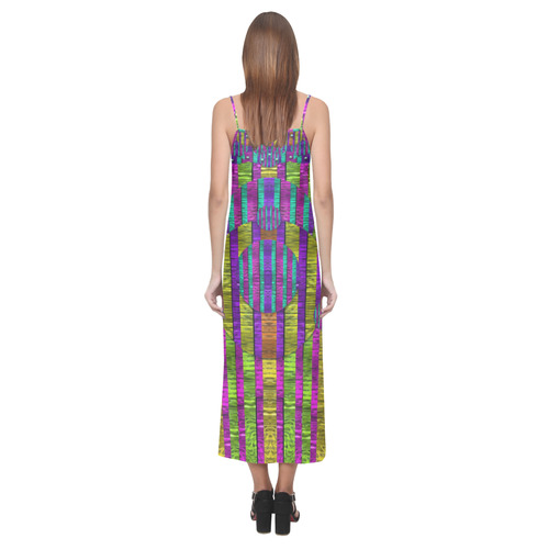 Our world filled of wonderful colors in love V-Neck Open Fork Long Dress(Model D18)