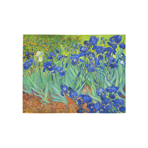 Van Gogh Irises Fine Floral Art Area Rug 5'3''x4'
