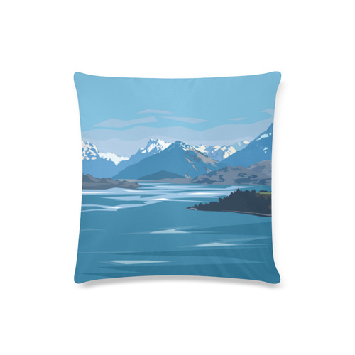 Lake Wakatipu Custom Zippered Pillow Case 16"x16"(Twin Sides)