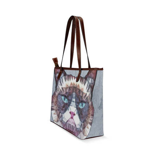 grouchy cat Shoulder Tote Bag (Model 1646)