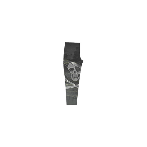 Vintage Skull Pirates Flag Capri Legging (Model L02)