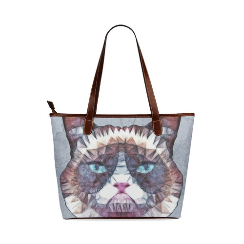 grouchy cat Shoulder Tote Bag (Model 1646)
