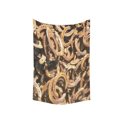 good luck,new year, horseshoe Cotton Linen Wall Tapestry 60"x 40"