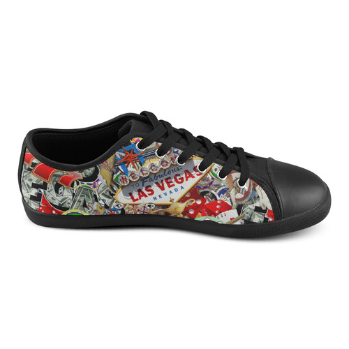 Las Vegas Icons - Gamblers Delight Canvas Shoes for Women/Large Size (Model 016)