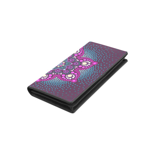 Dot painting meets mandalas 16 - 3 Women's Leather Wallet (Model 1611)